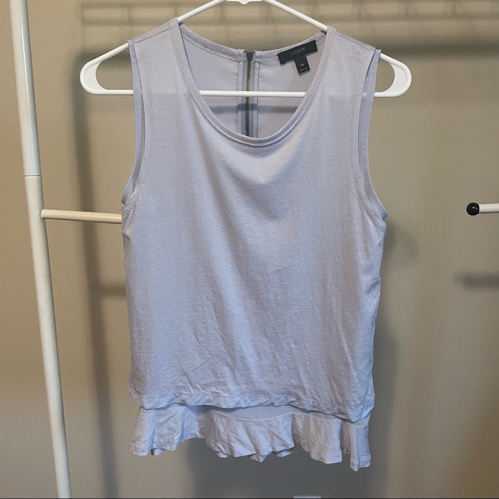 J crew top with cute details on the bottom